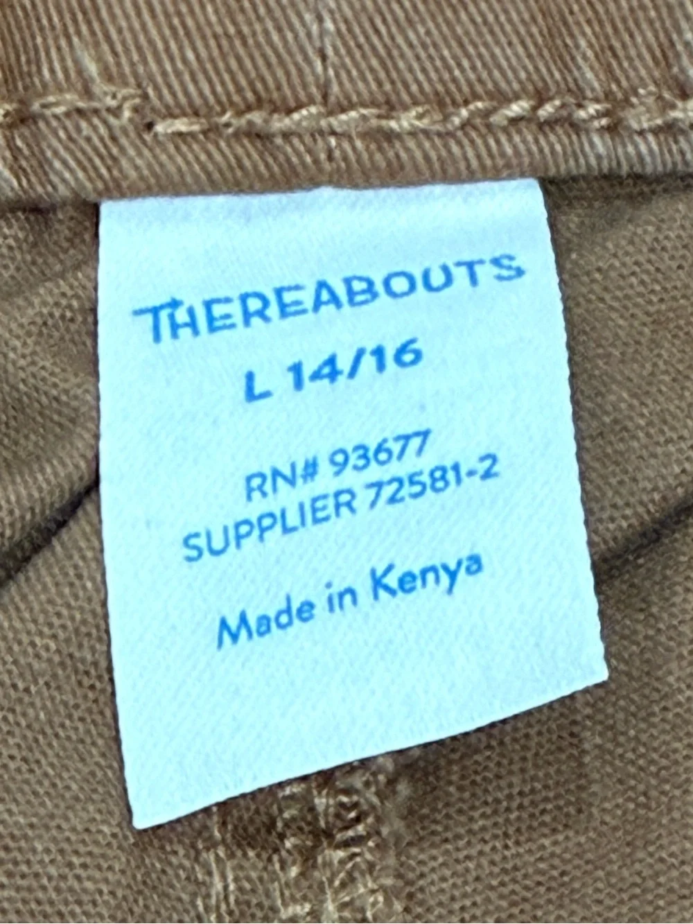 Thereabouts boys pull-on pants adjustable waist in pony brown size L.